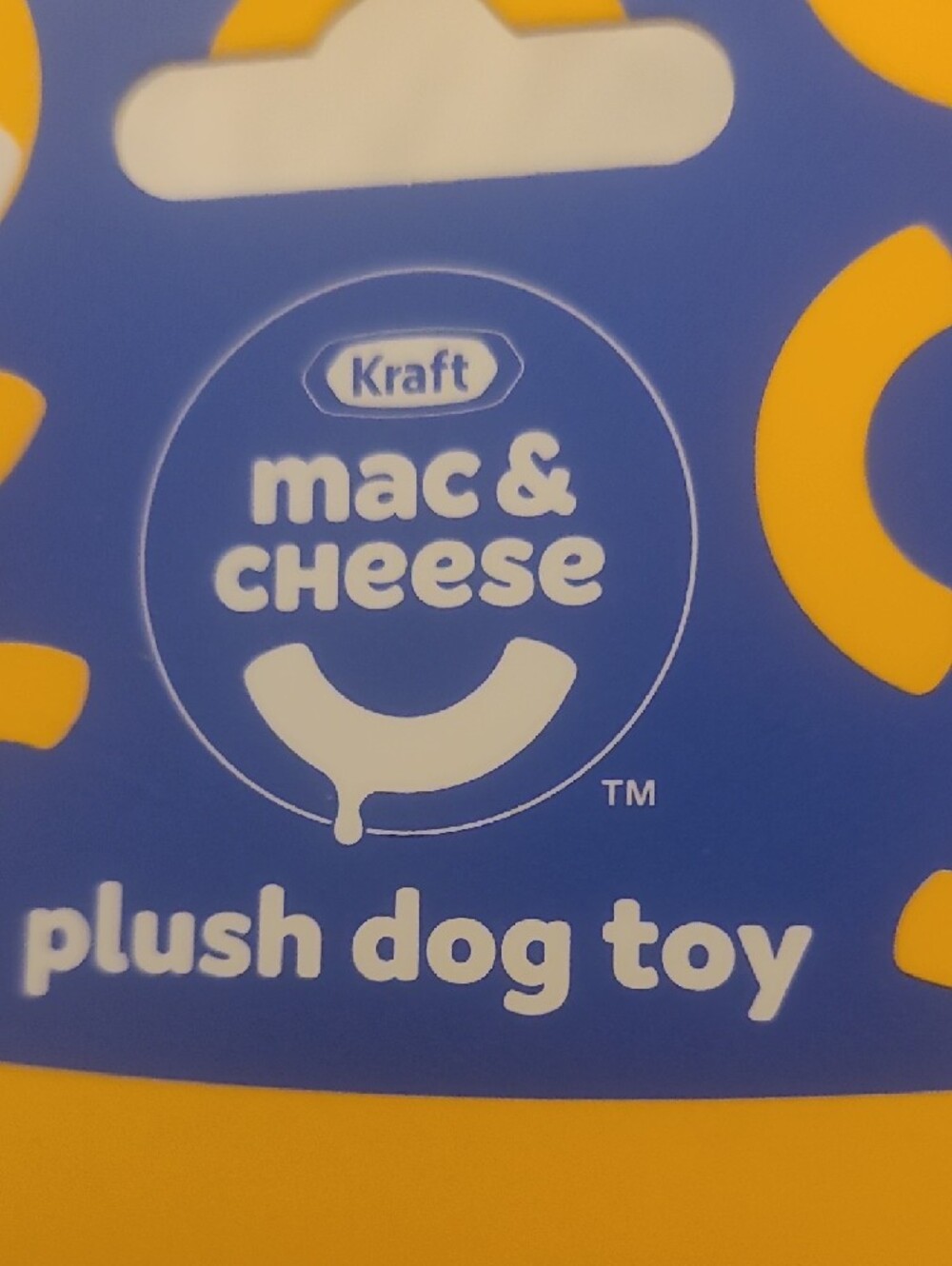 Kraft Mac & Cheese Plush Dog Toy - Blue & Yellow - Picture 2 of 4